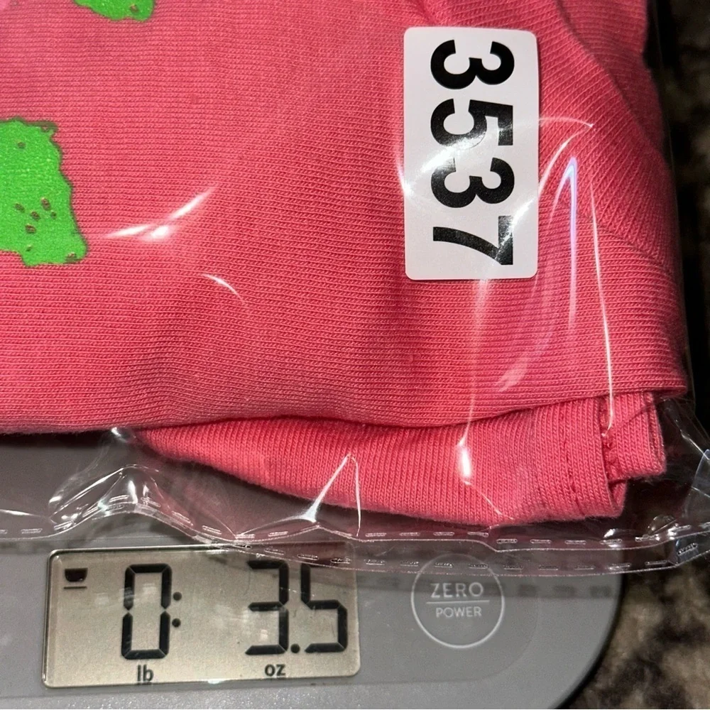 Carters Vintage Girls 3T Pink Floral Ruffle Hem T-Shirt Pull On Striped Shorts